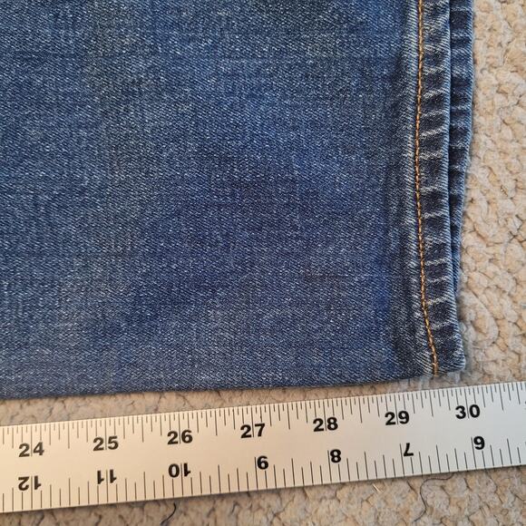 Abercrombie & Fitch Jeans 32 14 XL Blue Denim Ankle Straight Ultra High Rise - Picture 8 of 8